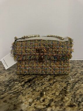 Kurt Geiger Multicolor Tweed Mini Brixton Bag